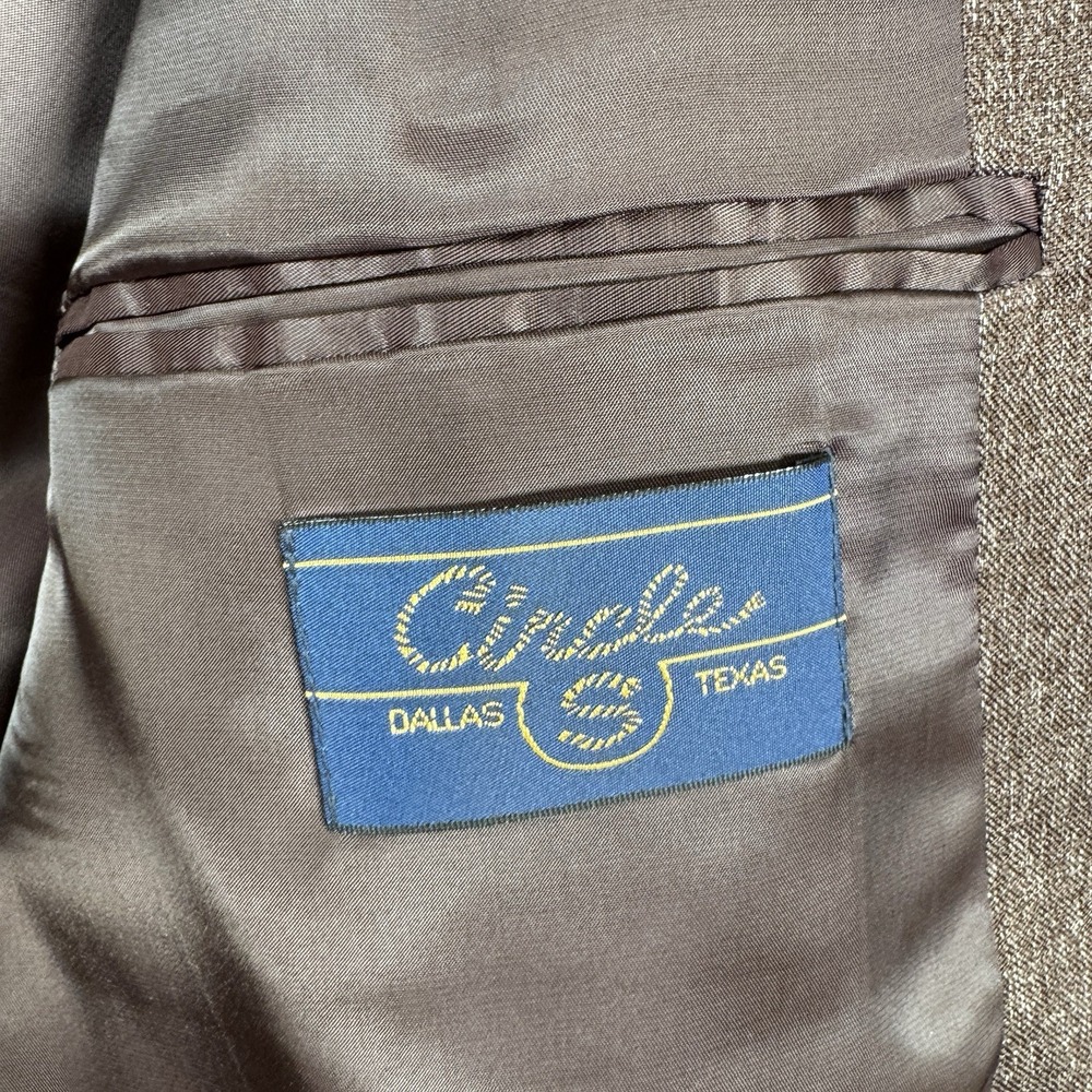 Circle S Texas Blazer Mens 48R Brown Blazer Sport Coat Yoke Rockabilly Western - Picture 12 of 13